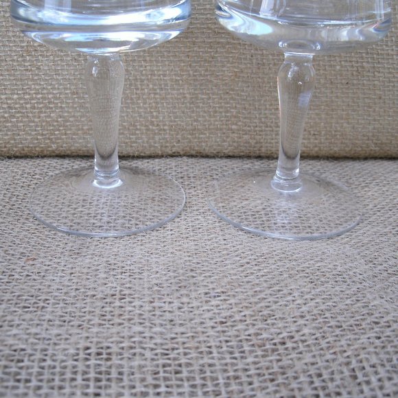 Vintage Krosno Silver & Gold Band Wine Glass Set of 2 - Picture 4 of 16